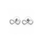 Silver Infinity Stud Earrings