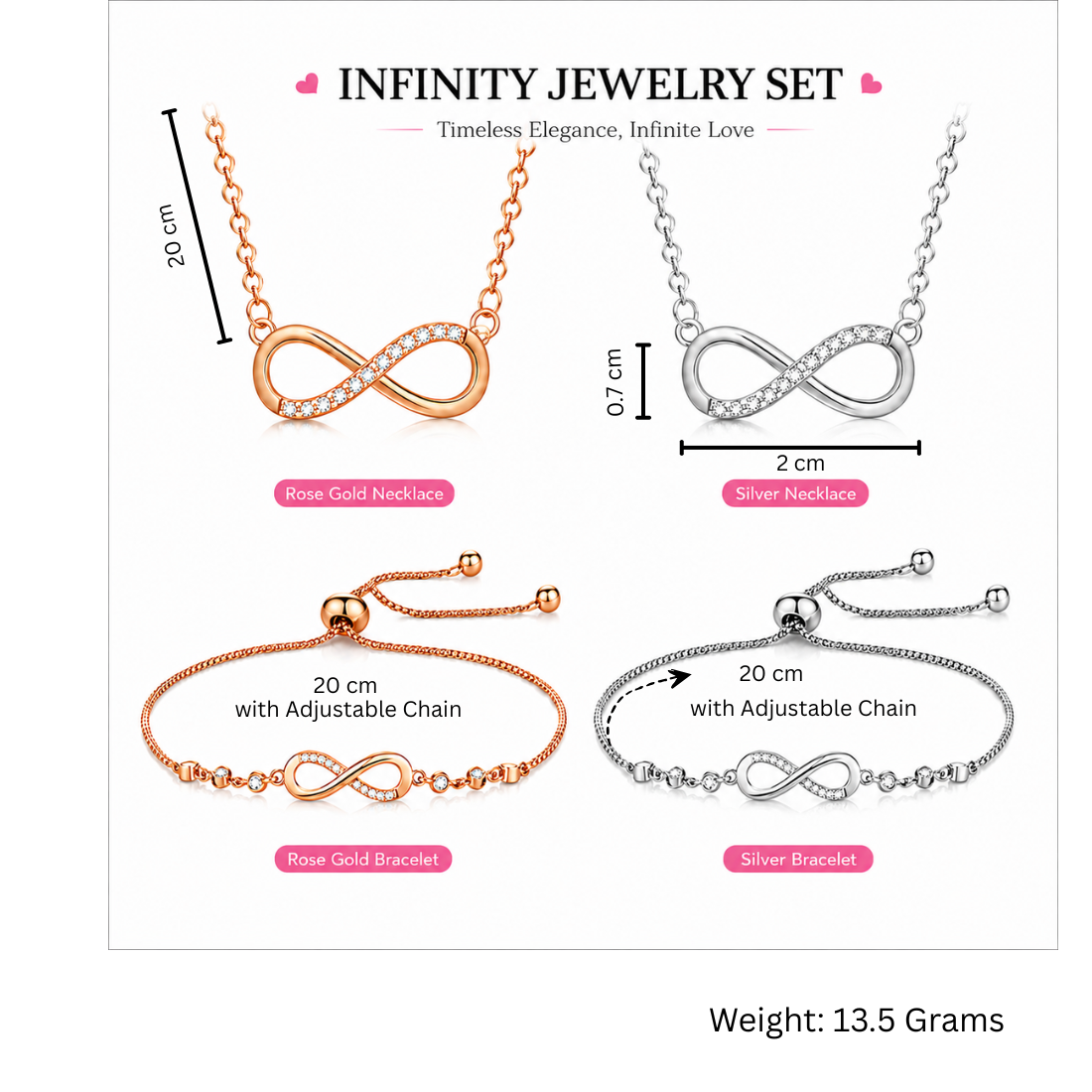 Infinity Love Value Set For Women And Girls