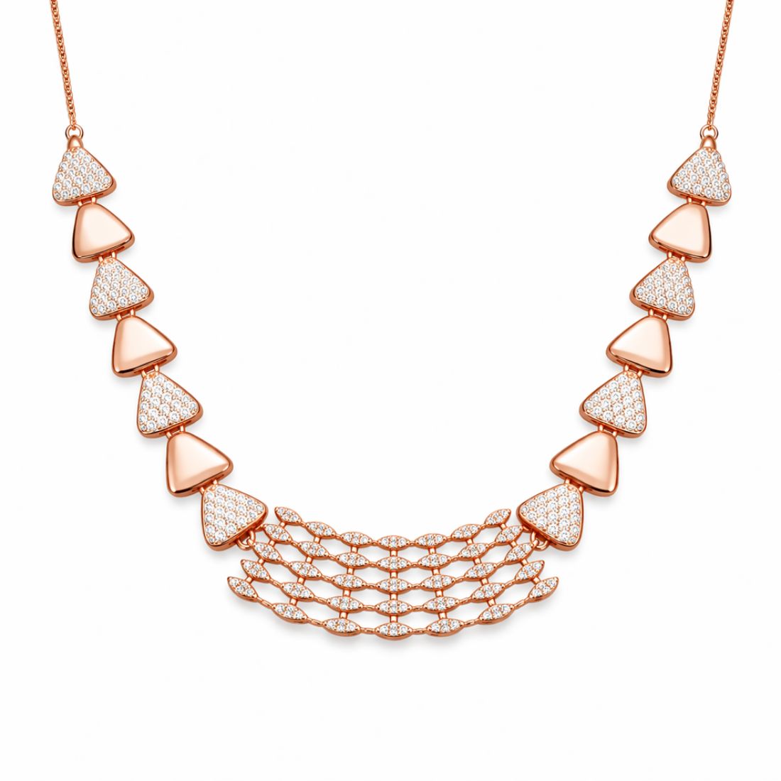 Rose Gold Jewellery Set For Women