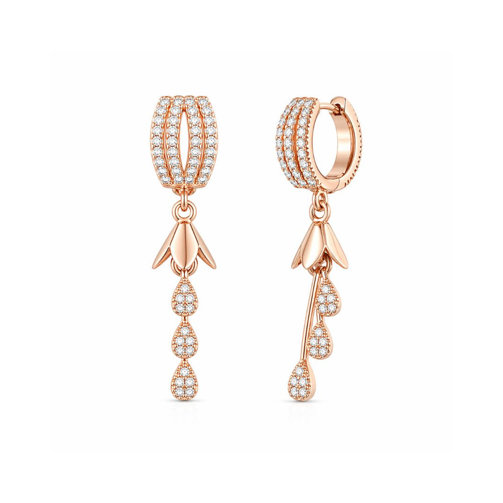 Rose Gold Jhumki Drop Earrings for Women