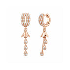 Rose Gold Jhumki Drop Earrings for Women