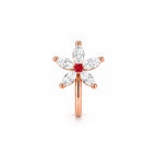 Rose Gold Floral Non-Piercing Nose Pin