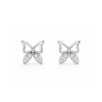 Silver Butterfly Stud Earrings