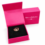 Gift Rose Gold Plated AD Jewelry Set with Earrings, Pendant & Ring For Women And Girls