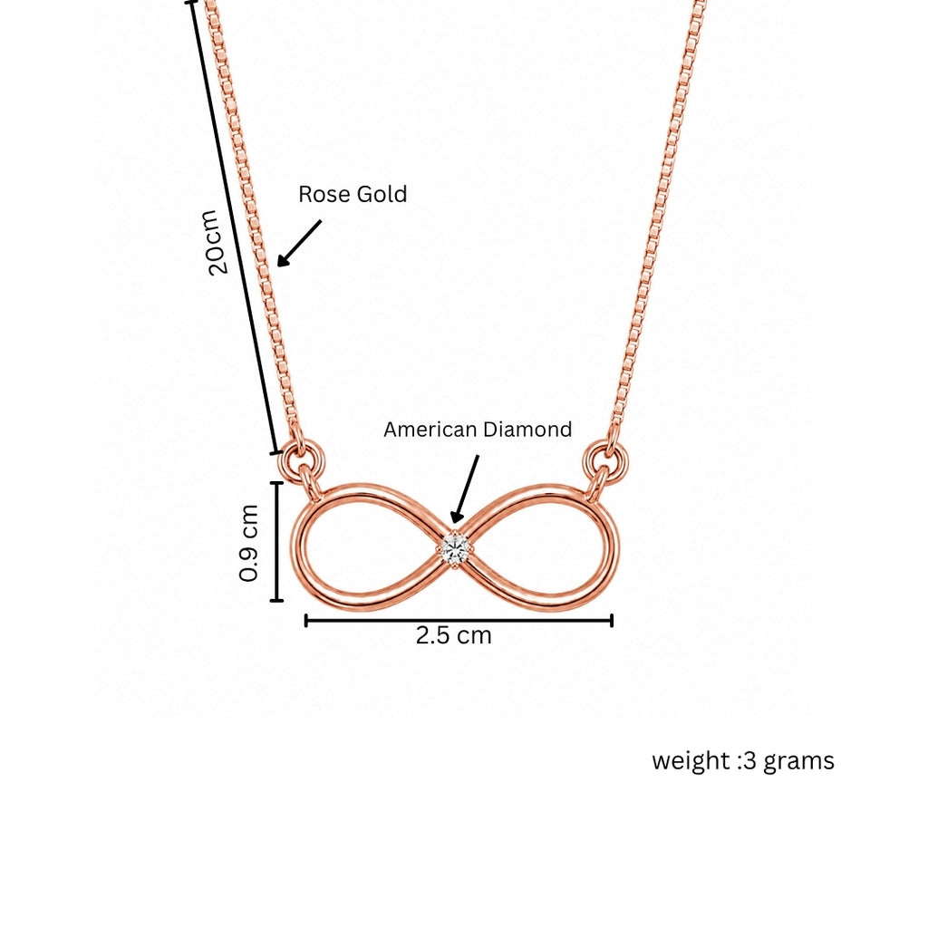 Rose Gold Plated Infinity Pendant