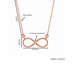 Rose Gold Plated Infinity Pendant