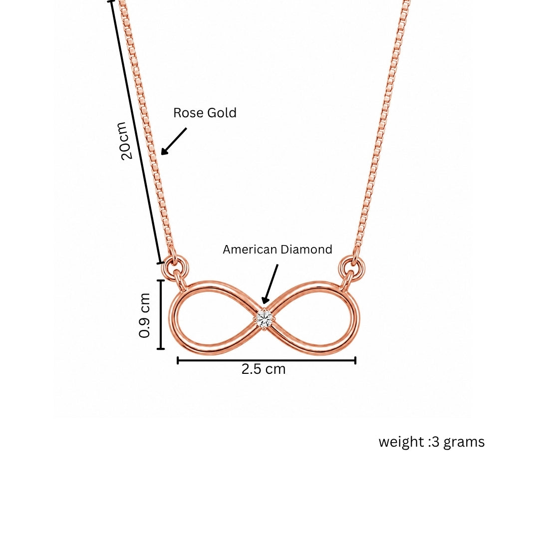 Rose Gold Plated Infinity Pendant