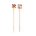 Rose Gold Plated Sui Dhaga Dangle Earrings