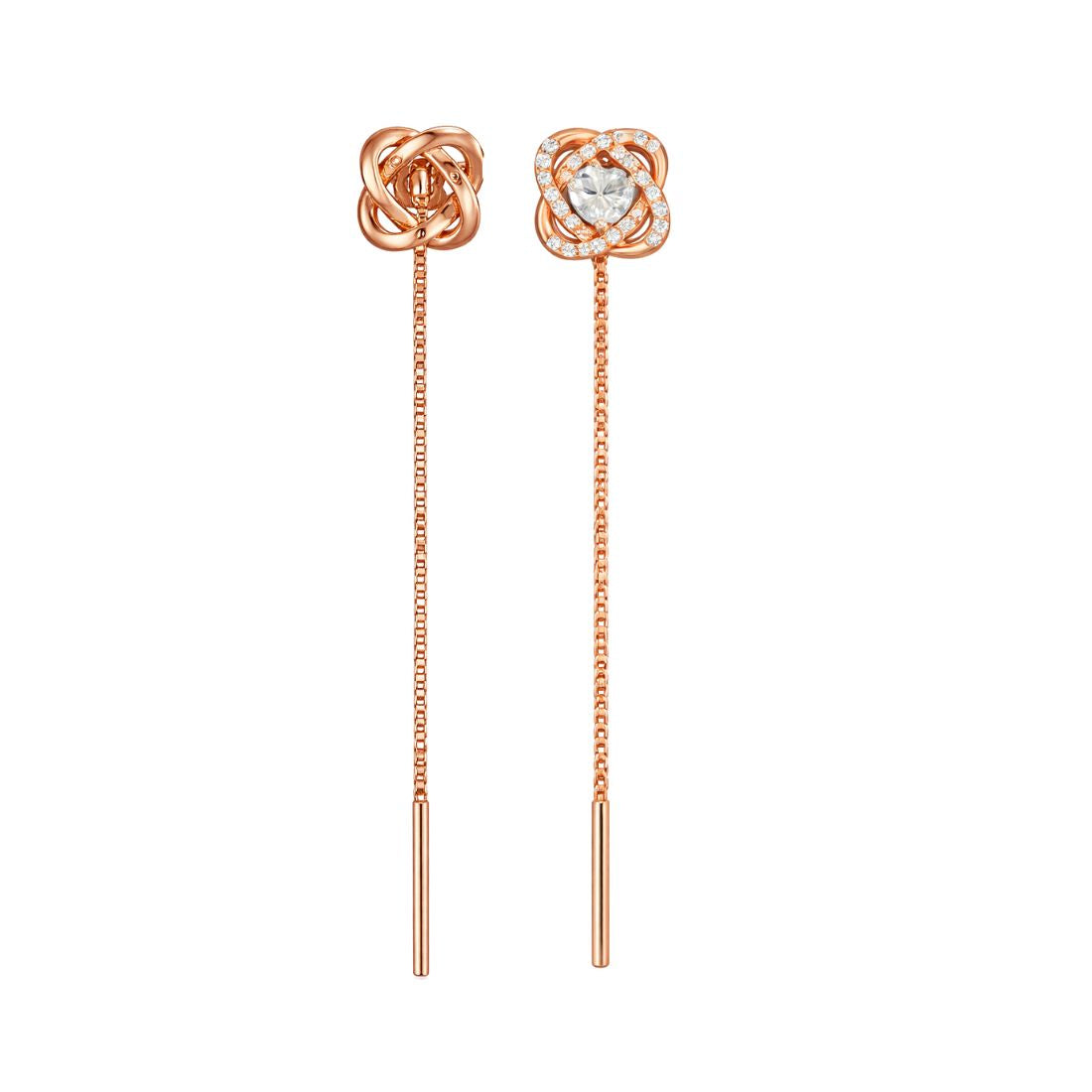 Rose Gold Sui Dhaga Threader Earrings