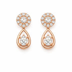 Nilu's Collection Rose Gold Plated Necklace Set With Matching Earrings For Women And Girls