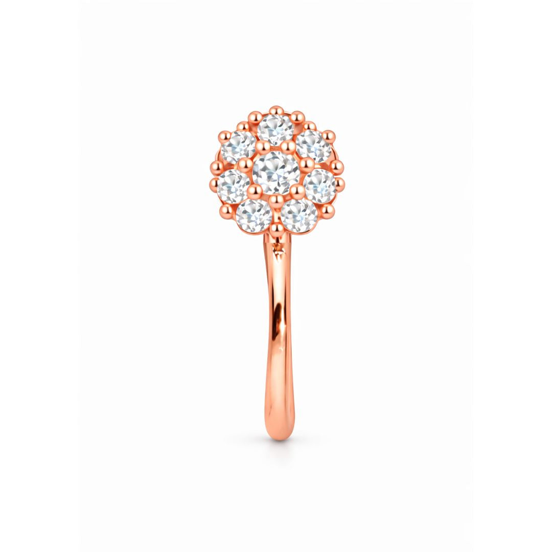 Rose Gold Floral Non-Piercing Nose Pin