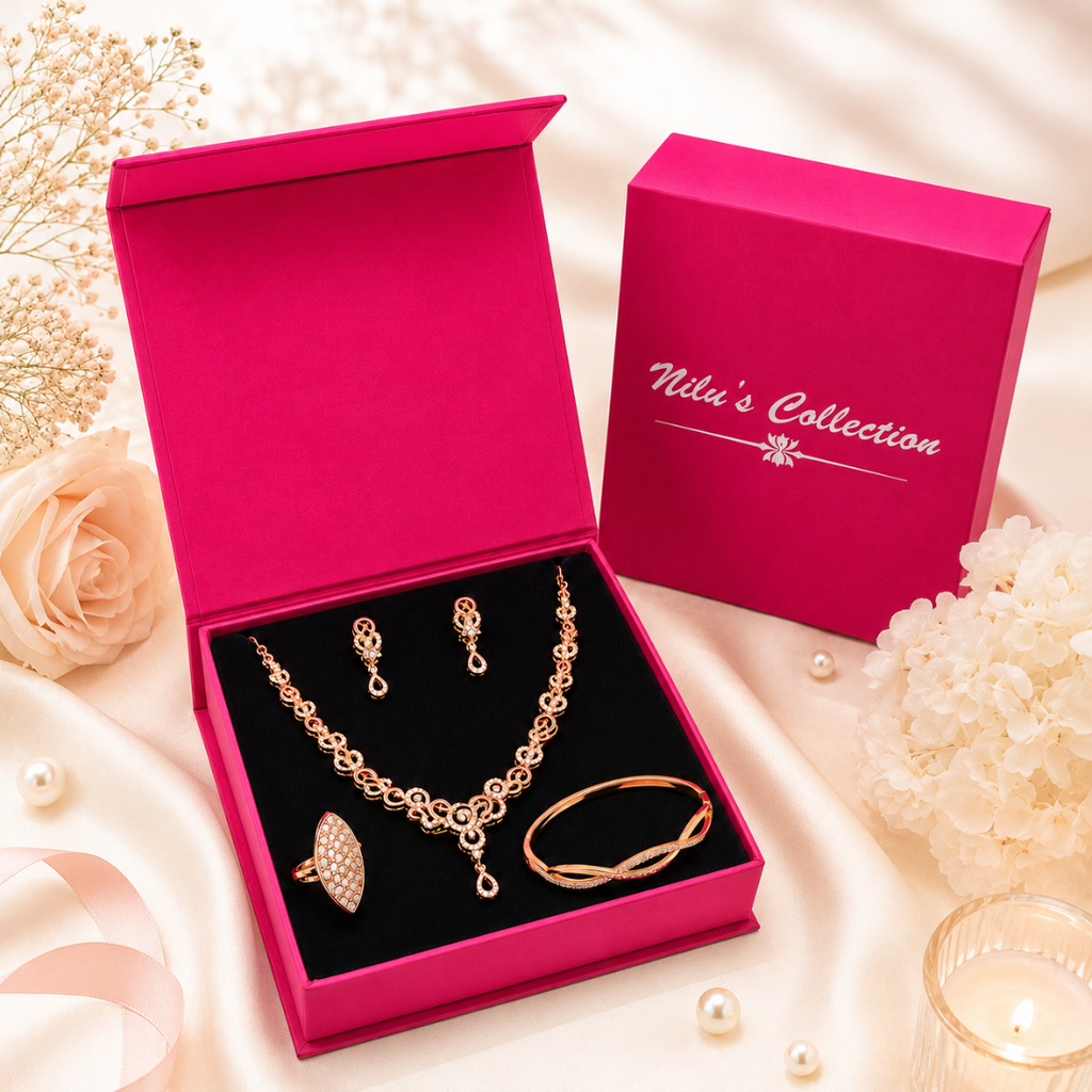 Rose Gold Gift Jewelry Set for Women