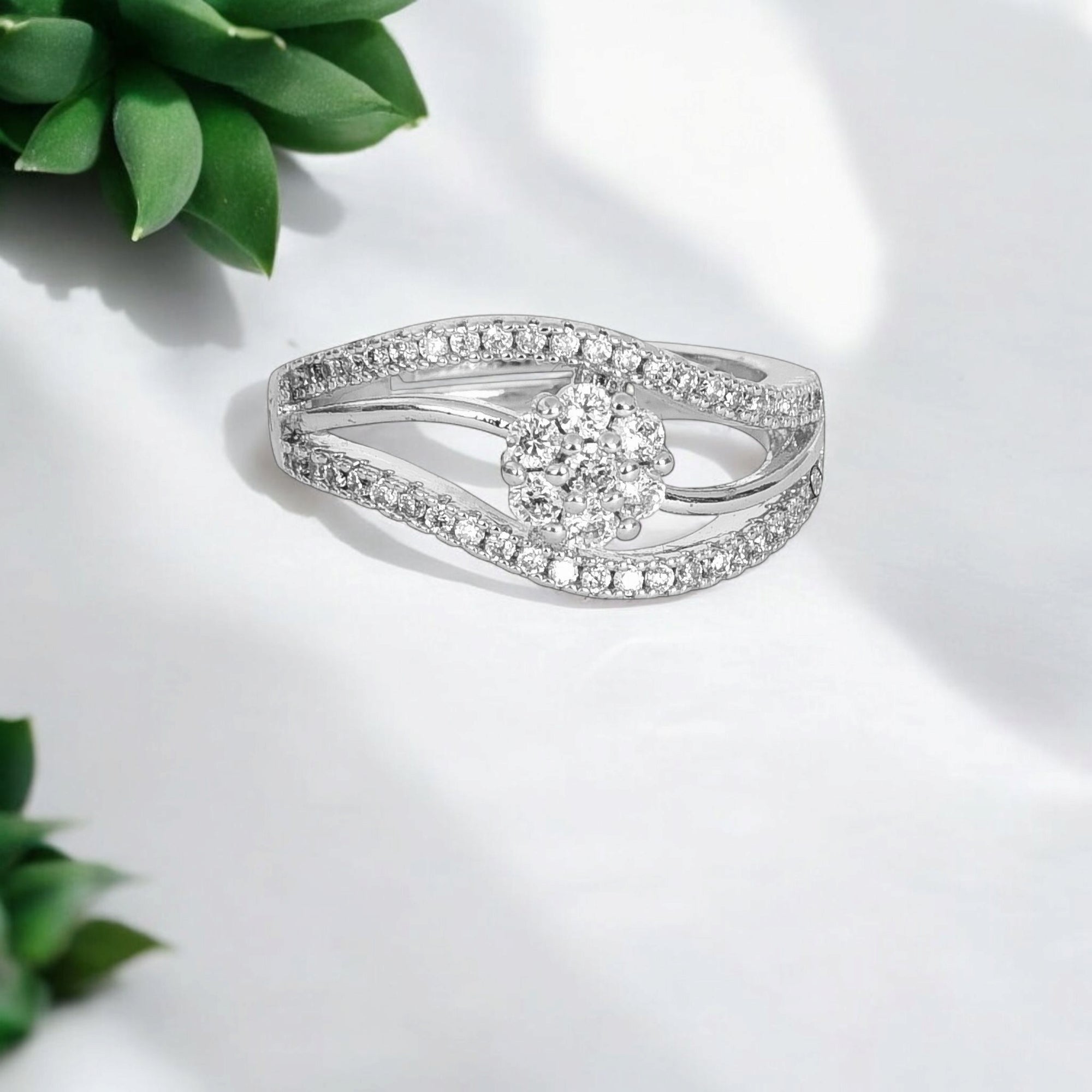 Silver Plated Finger Ring for Women and Girls