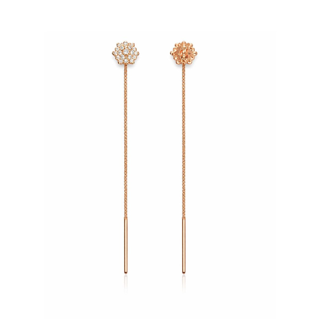 Rose Gold Sui Dhaga Dangle Earrings