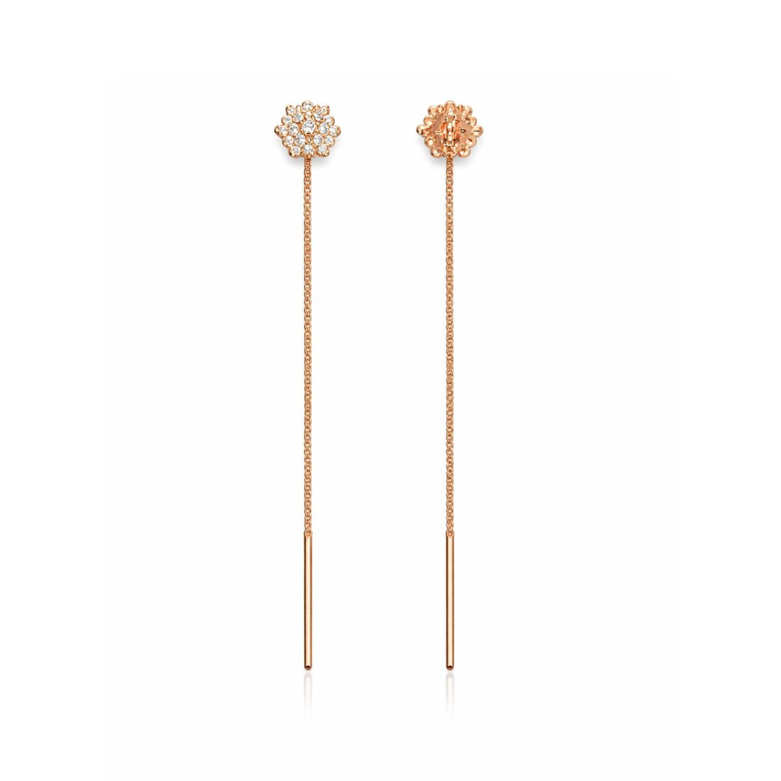 Rose Gold Sui Dhaga Threader Earrings