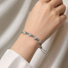 Silver Heart Infinity Bracelet