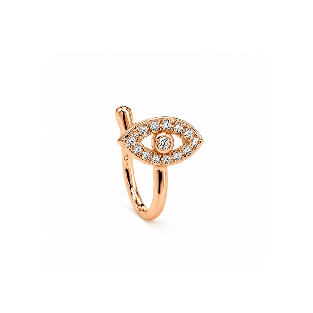 Rose Gold Non Piercing Evil Eye Nose Pin