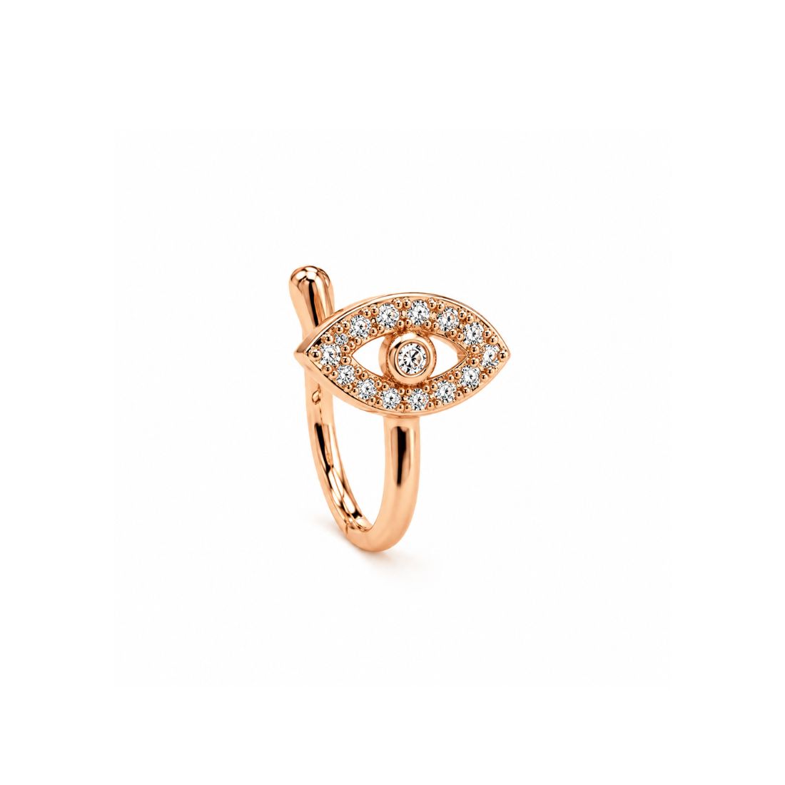 Rose Gold Non Piercing Evil Eye Nose Pin