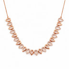 Rose Gold Plated Teardrop Necklace Set