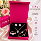 Rose Gold Heart Jewelry Set