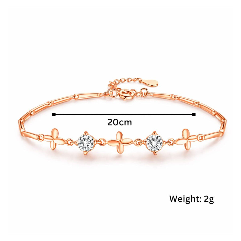 Rose Gold Plated Clover Bracelet