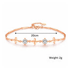 Rose Gold Plated Clover Bracelet