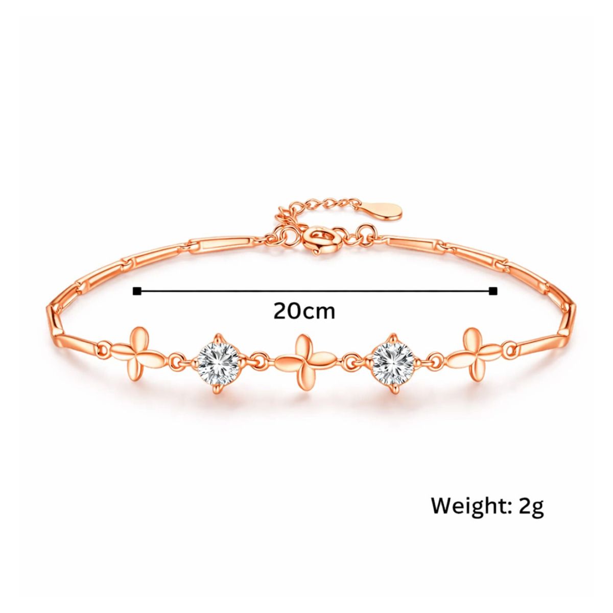 NIlu's Collection Rose Gold Plated Bracelet For Women And Girls