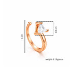 Rose Gold Triangle Non-Piercing Nose Pin