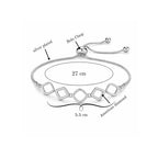 Silver Plated Adjustable Bracelet for Women