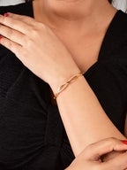 Rose Gold Plated Kada Bracelet For Women And Girls