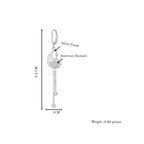 Silver Swan Dangle Earrings For Women