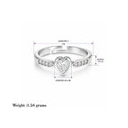 Silver Heart Finger Ring