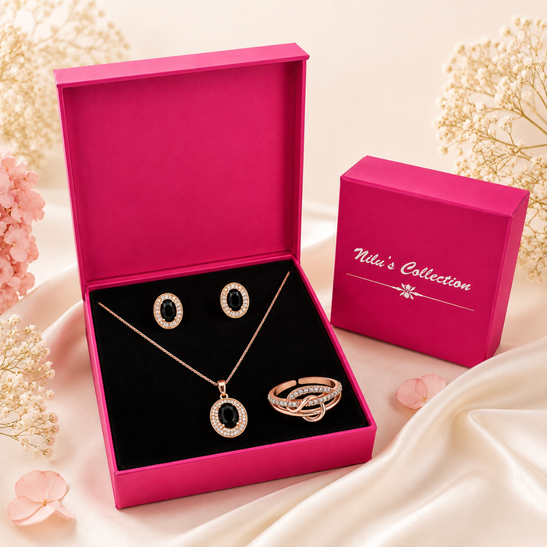 Rose Gold Jewellery Gift Set for Women