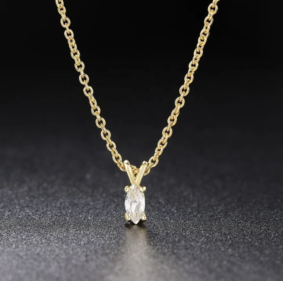 Solitaire Pendant with Gold Plated Chain for Women | Diamond like Brilliance Sparkling Zirconia for that Stunning Shine | Lovely Gift (Gold)