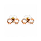 Rose Gold Infinity Stud Earrings