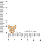 Rose Gold Butterfly Stud Earrings
