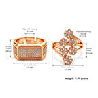 Rose Gold Geometric Couple Rings for Men & Women