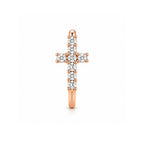 Rose Gold Cross Non-Piercing Nose Pin