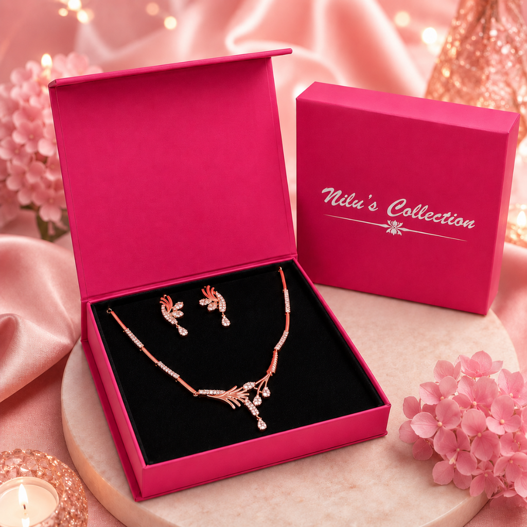 Premium Rose Gold Jewellery Gift Set for Women