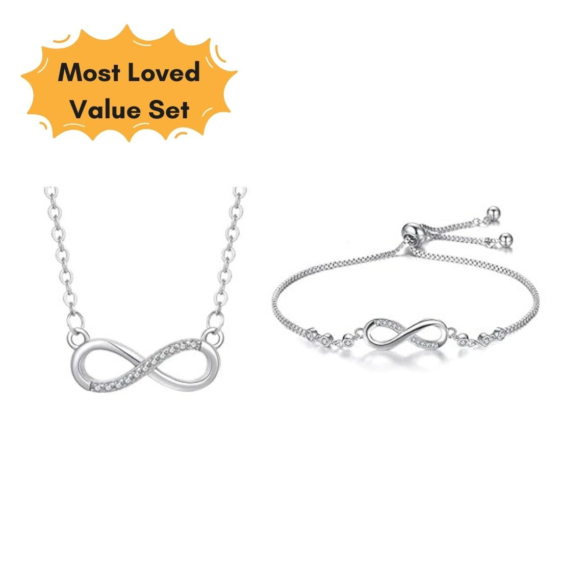 Infinity Love Jewellery Value Set for Women & Girls  |Valentine Gift