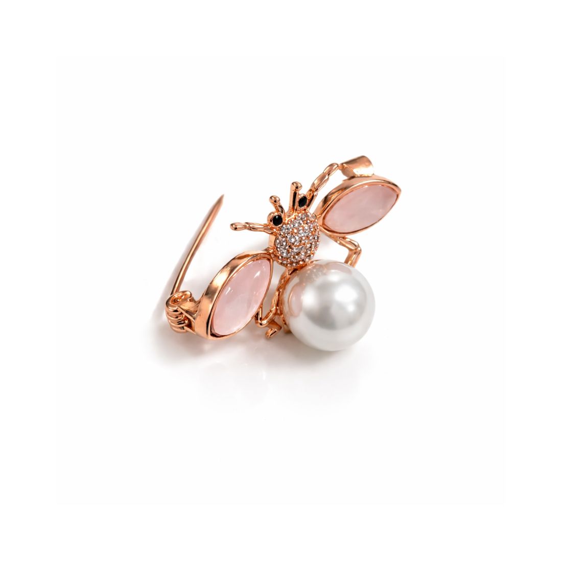 Rose Gold Bee Brooch Pin , Saree Pin