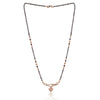 American Diamond Rose Gold Plated Designer Mangalsutra Pendant for Girls and Women (With Chain)