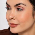 Rose Gold Floral Non Piercing Nose Pin