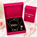 Rose Gold Infinity Jewelry Gift Set for Women
