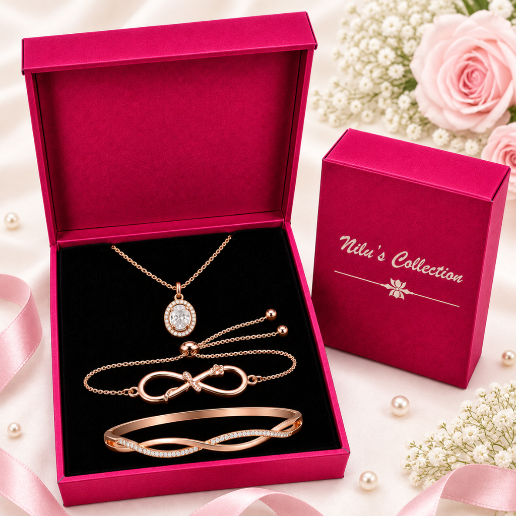 Rose Gold Jewellerey Gift Set for Women
