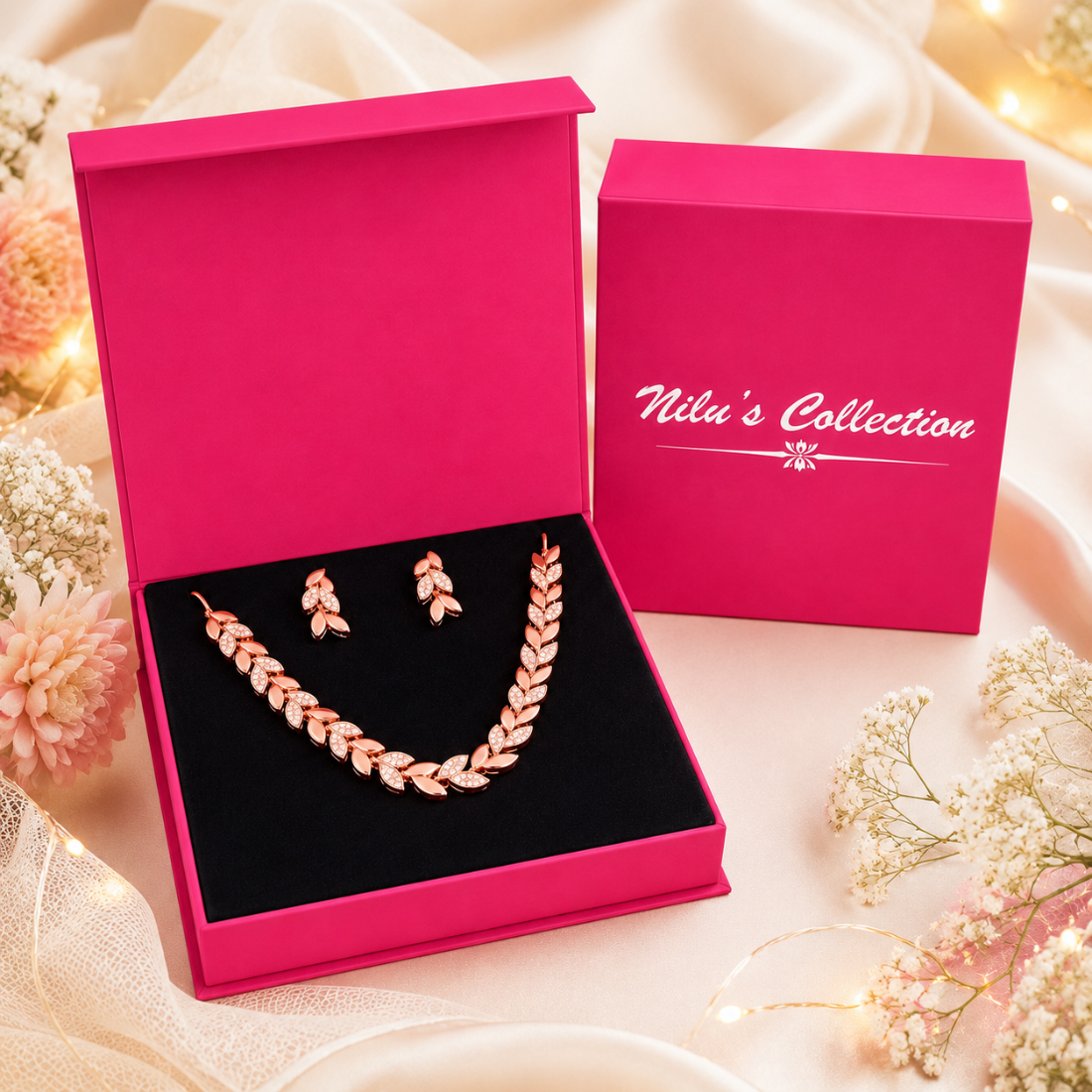 Rose Gold Jewellery Gift Set for Women