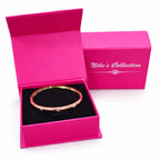 Gift Rose Gold Plated Complete Jewelry Set Necklace, Earrings, Ring & Kada For Women And Girls