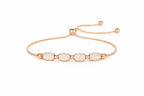 Rose Gold Plated Bracelet Oval Design Slider Chain for Women And Girls