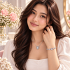 Silver Heart Pendant Necklace & Bracelet