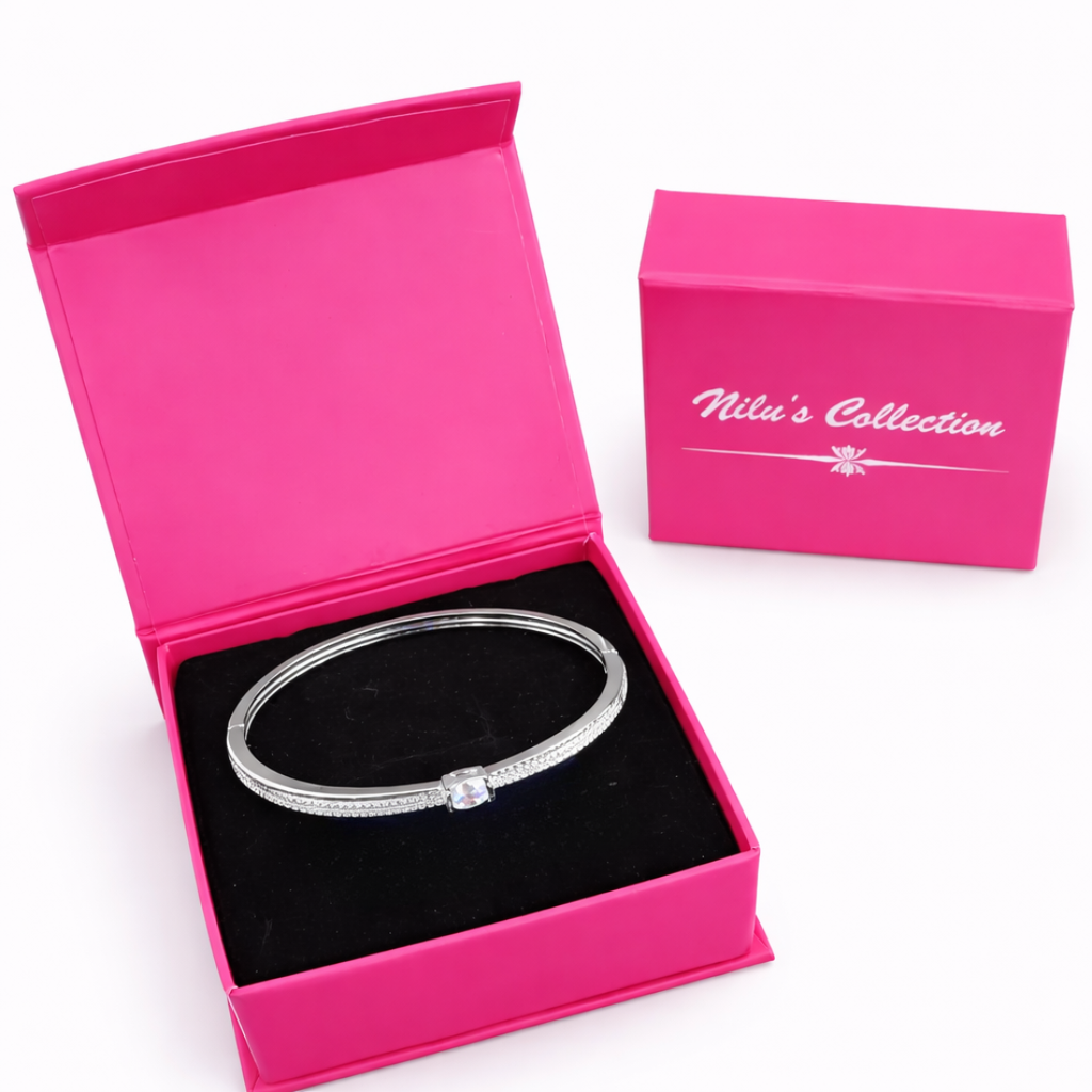 Gift Silver Plated Heart Shape Pendant With Kada And Ring| Valneitne Gift